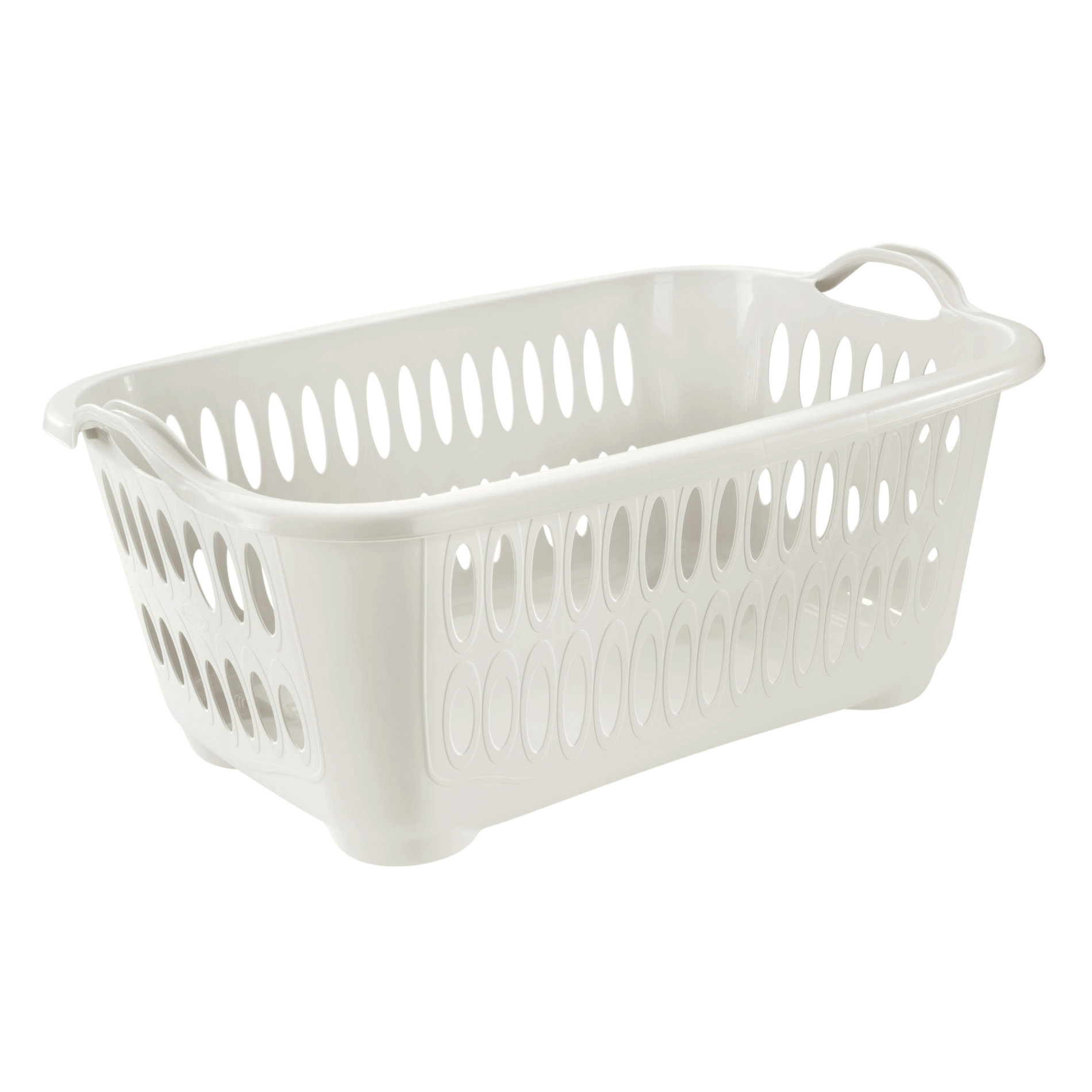 Tontarelli Coverline White Plastic Laundry Hamper 45l 