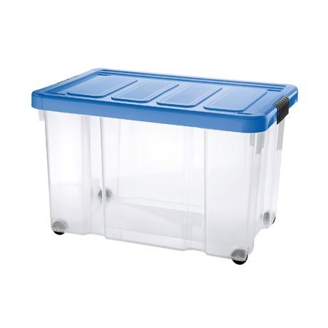 Puzzle Box with clips lid and wheels | 60 L