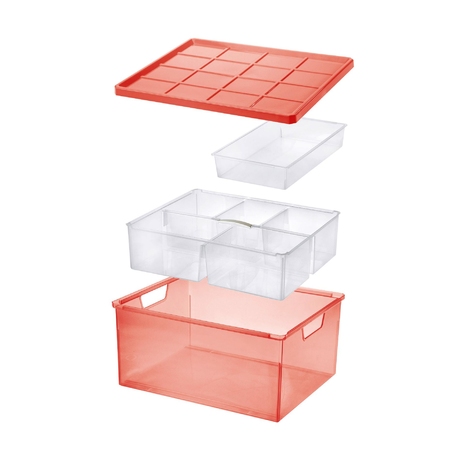 Box Linea 13,8L with lid, organizer and sliding tray
