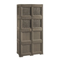 OMNIMODUS CUPBOARD - 4 MODULES WITH 4 SOLID DOORS AND 4 WOVEN LATTICE-STYLE DOORS - 4