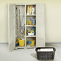OMNIMODUS CUPBOARD - 4 MODULES WITH 4 SHELVES AND 4 OPEN COMPARTMENTS - 1