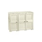OMNIMODUS CUPBOARD - 3 DOORS, 2 MODULES WITH OPTIONAL SUPPORTS AND WOOD-FINISH DOORS - 2