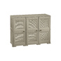 OMNIMODUS CUPBOARD - 3 DOORS, 2 MODULES WITH OPTIONAL SUPPORTS AND WOVEN LATTICE STYLE DOORS - 3