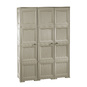 OMNIMODUS CUPBOARD - 3 DOORS, 4 MODULES WITH OPTIONAL SUPPORTS AND WOOD-FINISH DOORS - 3