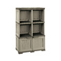 OMNIMODUS - 2 OPEN SHELVES + 1 WITH WOOD FINISH DOORS - 1