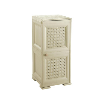 Omnimodus Furniture Unit - 2 Modules With Woven Lattice-style Doors