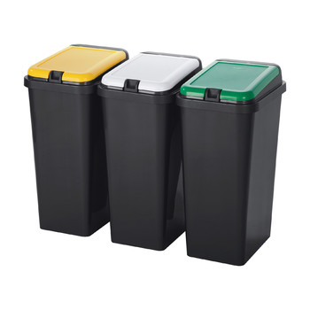 Set Of 3 Recycling Bins “bidò”